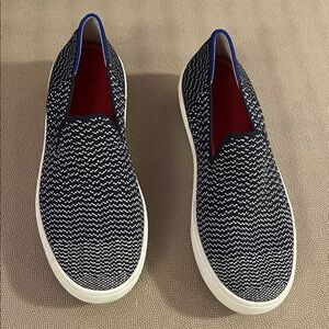 Rothy’s Maritime Slip-On Shoes - Navy and White